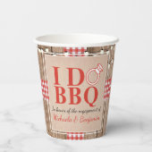 BBQ素朴婚約パーティカップルシャワー 紙コップ (裏面)