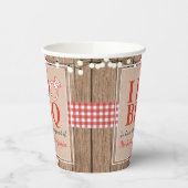 BBQ素朴婚約パーティカップルシャワー 紙コップ (左)