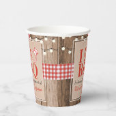 BBQ素朴婚約パーティカップルシャワー 紙コップ (右)