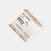 BBQ素朴婚約パーティ結婚カクテル スタンダードカクテルナプキン (角)