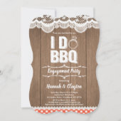 BBQ素朴婚約パーティ 招待状 (正面)