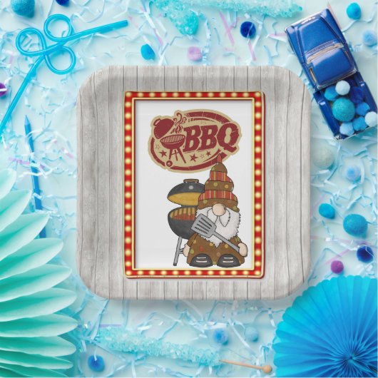 BBQ素朴 ペーパープレート (パーティー)