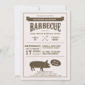 BBQ結婚カップルのシャワーパーティの招待状 招待状 (正面)