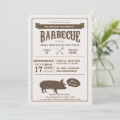 BBQ結婚カップルのシャワーパーティの招待状 招待状 (スタンド正面)