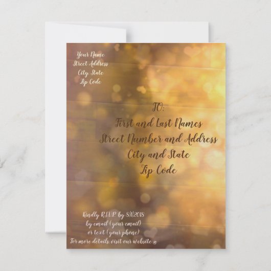 BBQ結婚式招待状 招待状 (裏面)