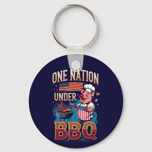 BBQ統一国家 〜 ヴィンテージシェフのグリルマスター キーホルダー (正面)