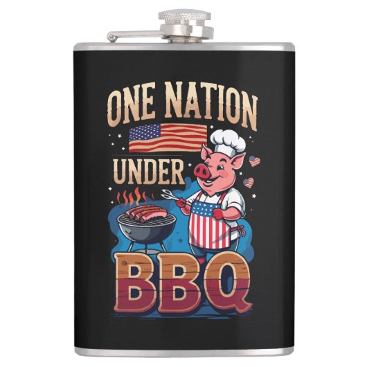 BBQ統一国家 〜 ヴィンテージシェフグリルマスター フラスク (正面)