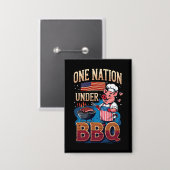 BBQ統一国家 〜 ヴィンテージシェフグリルマスター 缶バッジ (正面/裏面)