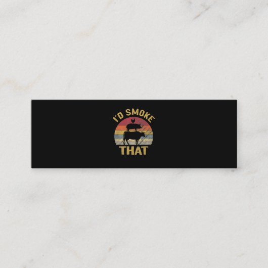 BBQ肉スモーカーが贈り物おもしろいをグリルする煙を吸う スキニー名刺 (正面)