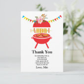 bbq誕生会、バーベキュー、bbqグ感謝していリル、 サンキューカード (スタンド正面)