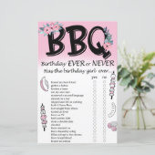 BBQ誕生日はゲームを常に行うか行わない (スタンド正面)