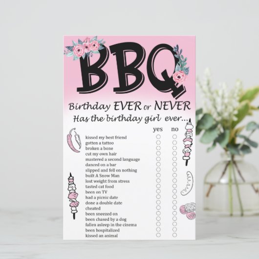 BBQ誕生日はゲームを常に行うか行わない (スタンド正面)