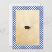 BBQ誕生日アニーエイジブルーウッ素朴ド招待状 招待状 (裏面)