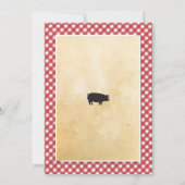 BBQ誕生日エイジ素朴レッドウッド招待状 招待状 (裏面)