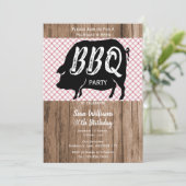 BBQ誕生日パーティーの招待 招待状 (スタンド正面)