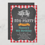 BBQ誕生日ベビーシャワーパーティの招待状 招待状 (正面/裏面)