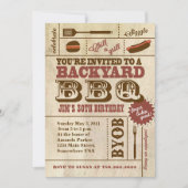 BBQ誕生日招待 招待状 (正面)