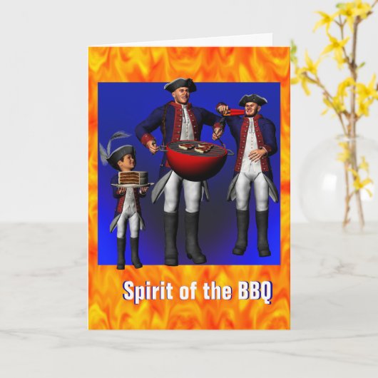 BBQ誕生日 カード (黄色い花)