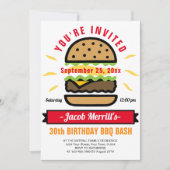 BBQ誕生日Bash Any Age招待状 招待状 (正面)