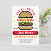 BBQ誕生日Bash Any Age招待状 招待状 (スタンド正面)