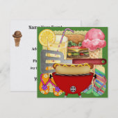 BBQ調理師アウト 招待状 (正面/裏面)