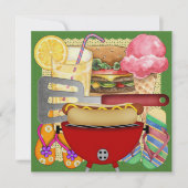 BBQ調理師アウト 招待状 (正面)