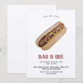 BBQ の招待状 ホットドッグ 招待状 (正面/裏面)