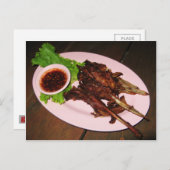 BBQ アヒルのくちばし ... タイ・アジアのストリートフード ポストカード (正面/裏面)