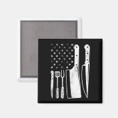 Bbq アメリカ国旗 愛国心 7月4日 マスターチェフ マグネット (正面/裏面)