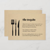 BBQ ウェディング情報詳細 封入カード エンクロージャーカード (正面/裏面)