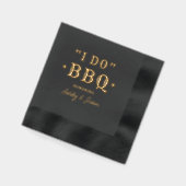 BBQ ウェディング バージョン ブラック 箔ナプキン (左)