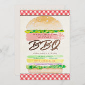 BBQ ウェディング・レセプションの招待状 招待状 (正面/裏面)