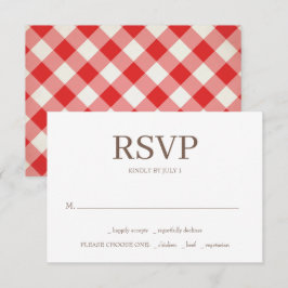 BBQ ウェディング RSVP カード