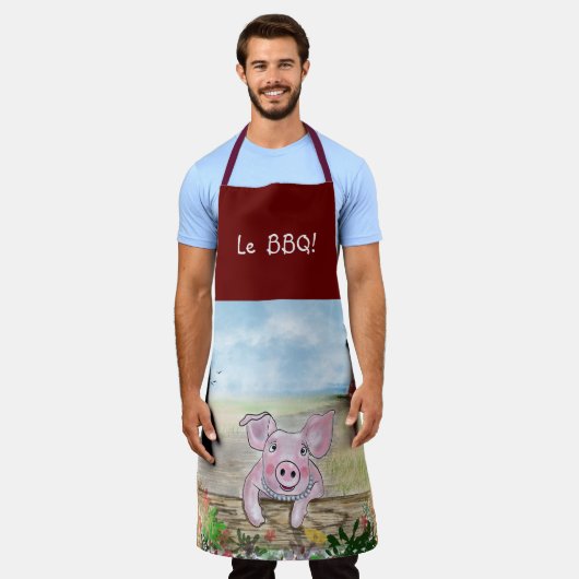 BBQ エプロン (着用した状態)