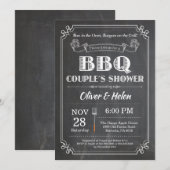 BBQ カップルシャワー 招待状 黒板 (正面/裏面)