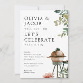 BBQ カップルシャワー Let's Celebrate 招待状 (正面)