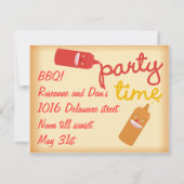 BBQ、キッズ·パーティー、ホット·ドッグなどの招待状 招待状 (裏面)