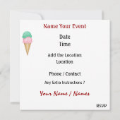 BBQ /クックアウト/ピクニック招待状by SRF 招待状 (裏面)