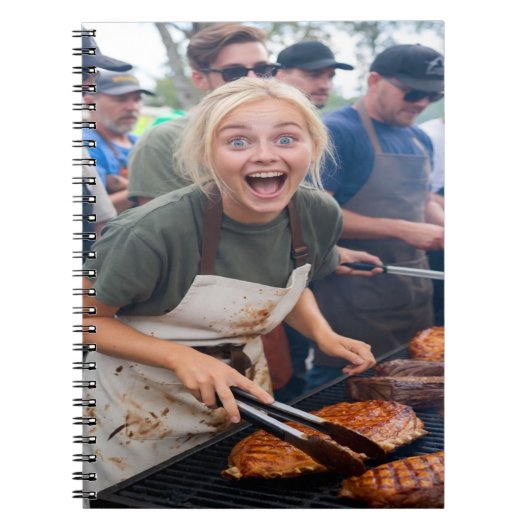 BBQ クックオフ フォト カスタマイズ ノートブック (正面)