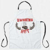 BBQ、スモーク&グリル – 喫煙熱 エプロン (正面)