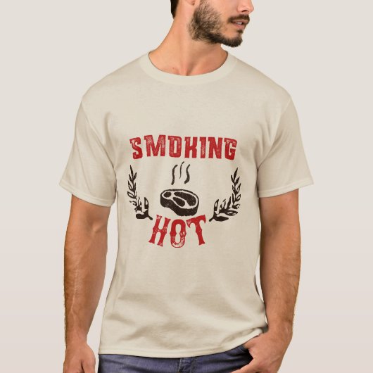 BBQ、スモーク&グリル – 喫煙熱 Tシャツ (正面)
