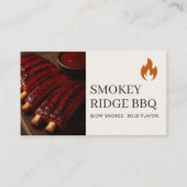 BBQ バーベキュー レストラン ケータリング サービス 写真 名刺 (正面)