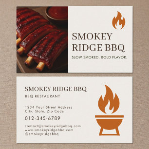 BBQ バーベキュー レストラン ケータリング サービス 写真 名刺