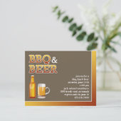 BBQ&ビールパーティーのフラット招待状 招待状 (スタンド正面)