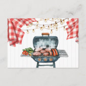 BBQ ベビーシャワーの絵本リクエストカード エンクロージャーカード (裏面)