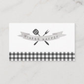 BBQ ベビーシャワー おむつくじ ヴィンテージ グレー プラッド エンクロージャーカード (正面)