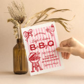 BBQ ベビーシャワー カップルのベビーQ 招待状