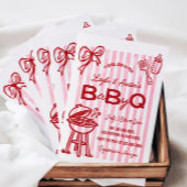 BBQ ベビーシャワー カップルのベビーQ 招待状