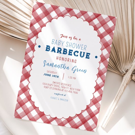 BBQ ベビーシャワー 招待状