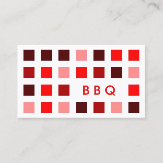 BBQ (モダン正方形) 名刺 (正面)